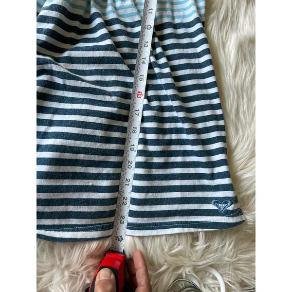 Roxy Striped Button Strap Tank Top Size Large - Image 5