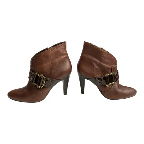 French Connection Leather Women's Brown Ankle Boots Size 40 9US - Image 8