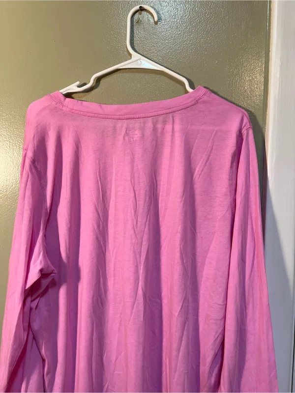 Joe Boxer Women’s Plus Size 2X Pajama Top Light Pink Long Sleeve Important Stuff - Image 7