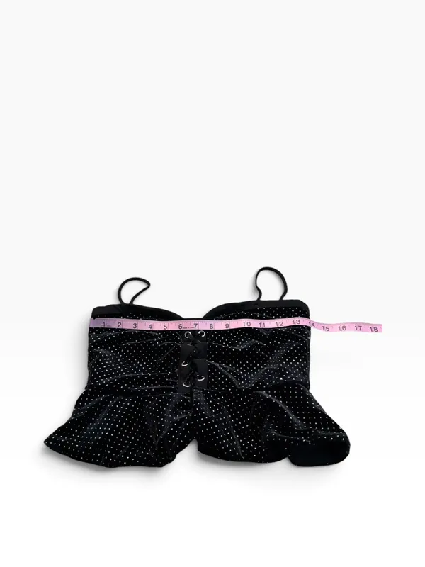 Revolve H:OURS velvety black crop top - Image 2