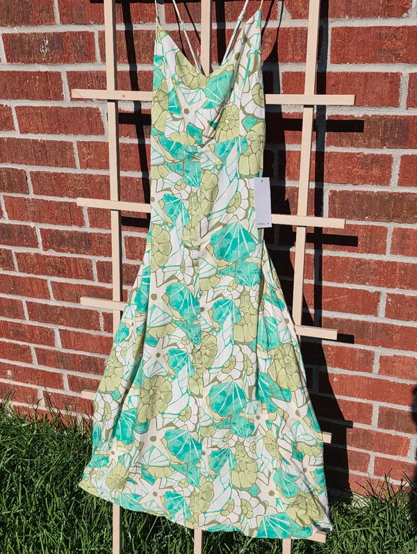 O'Neill Leona Tie-Back Sleeveless Midi Dress L - Image 4