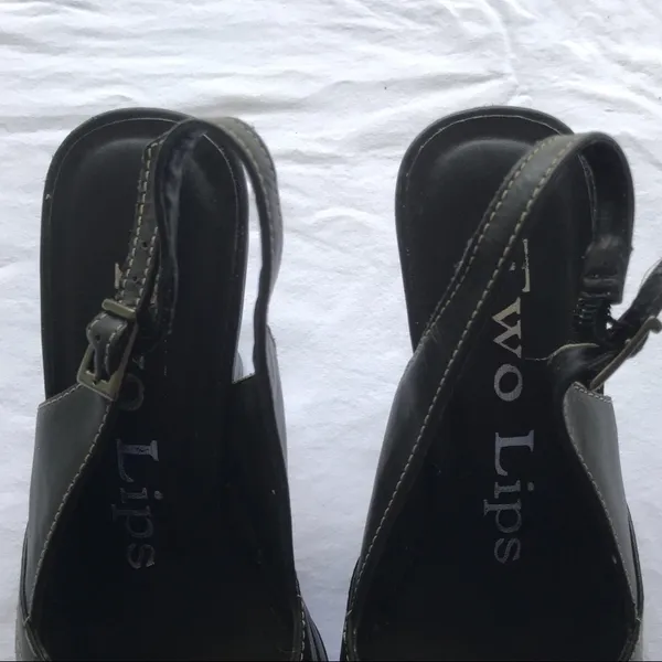 two lips platform wedges Black Size 6 - Image 4