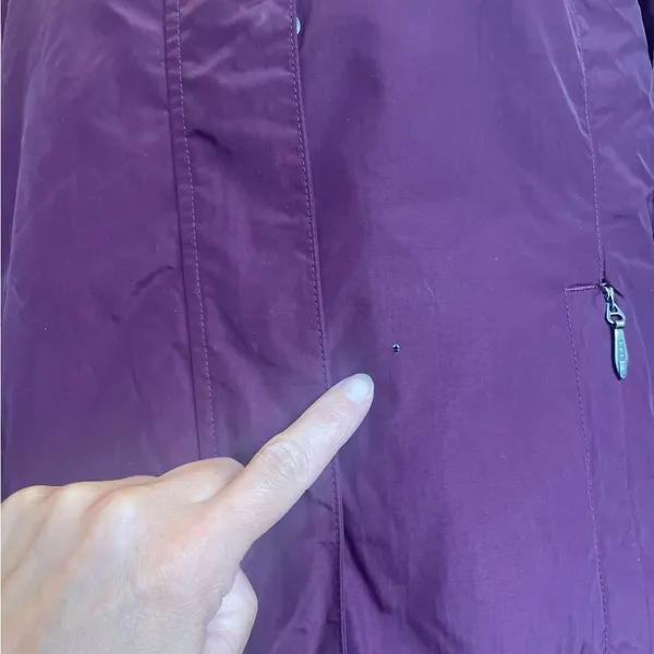 LL Bean Puffer Insulated Fleece Lined Burgundy Winter Coat Womens Size Medium - Image 15