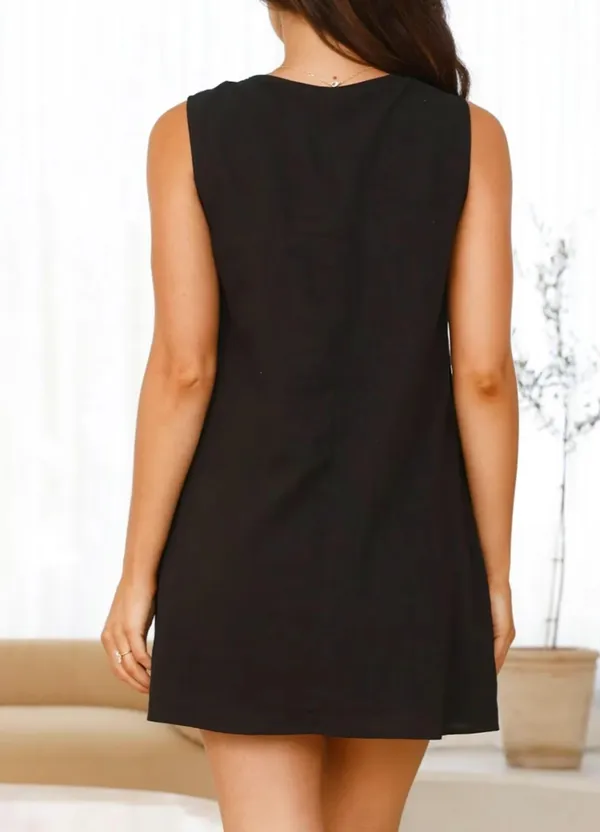 Black Mini Dress Size M - Image 2