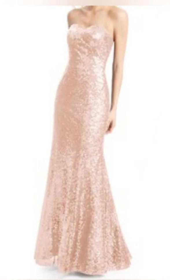 Azazie pink Sequin maxi Dress Estrella mermaid 6 - Image 7