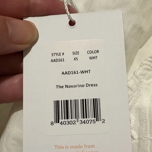 Andie‎ The Navarino Dress Button Front Eyelet white size XS NWT - Image 8