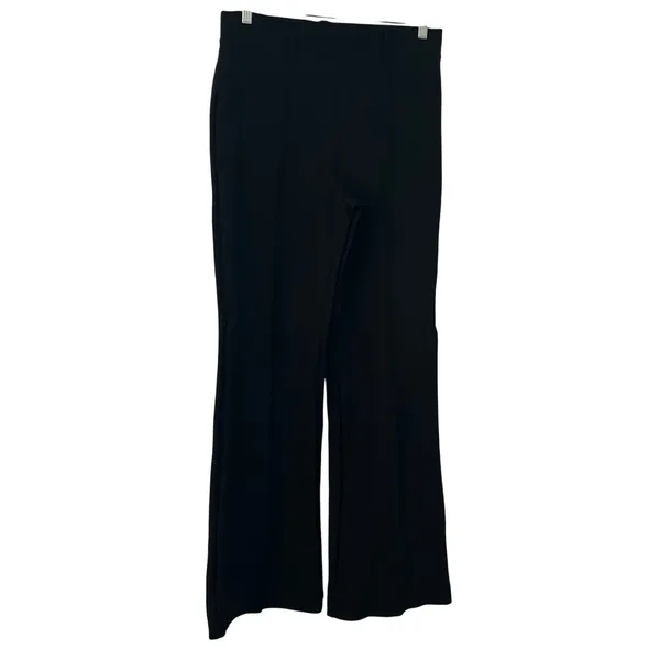 Quince Ultra-Stretch Ponte Flare Leg Pants black women's large office comfy - Image 2