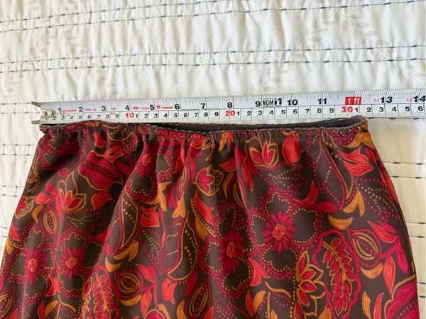 Vintage Sara B Studio Brown Floral Chiffon Midi Skirt Y2K Boho Ruffle Fairy Core - Image 8