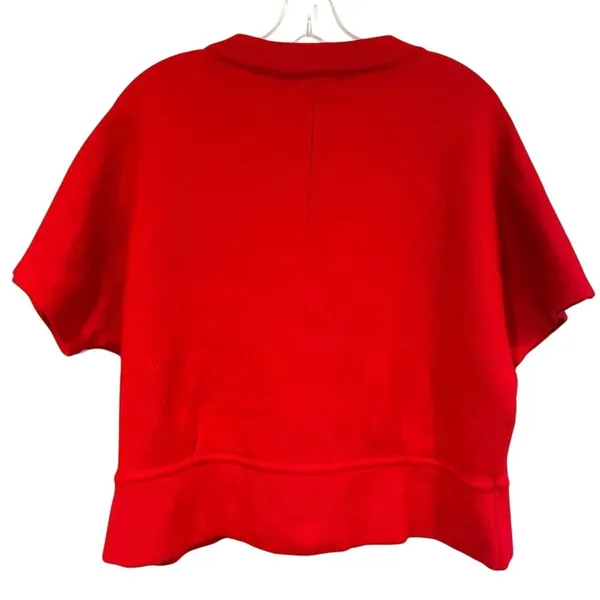 Style & Co Short Sleeve Wool Blend Cardigan Sweater Women's XL Red Cropped NWOT‎ - Image 4