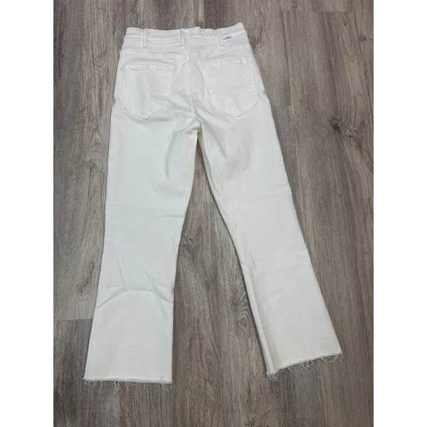 MOTHER The Hustler Ankle Fray Jeans Fairest Of Them All‎ White High Rise 26 - Image 4