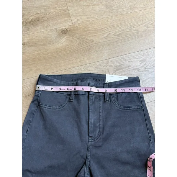 NWT Womens American Eagle Dream Jean Legging super high rise gray size 4/27 - Image 6
