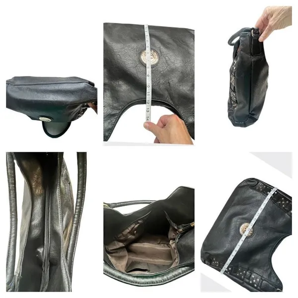 No Brand satchel bag* Black/ Gold￼/ sequence * Grained Bag NWT - Image 5