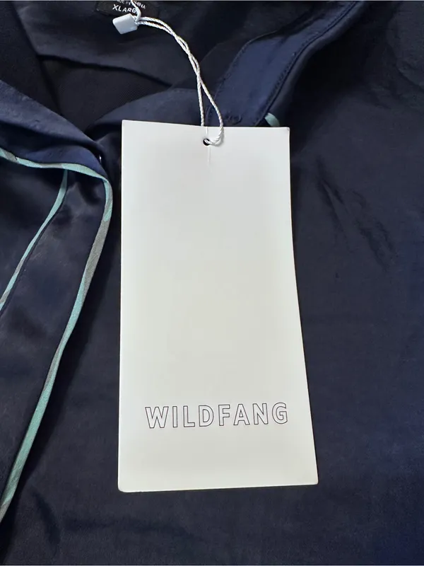 Wildfang The Empower Satin Midi Dress - Navy Satin with Mint Trim - NWT - Sz XL - Image 9