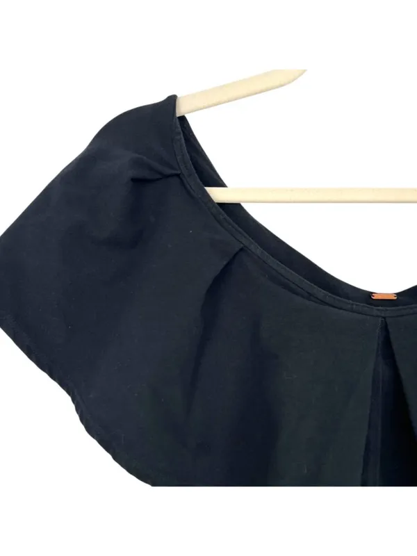 Free People Black Ruffle Off-Shoulder Fitted Top Size XS Coquette Romantic - Image 5