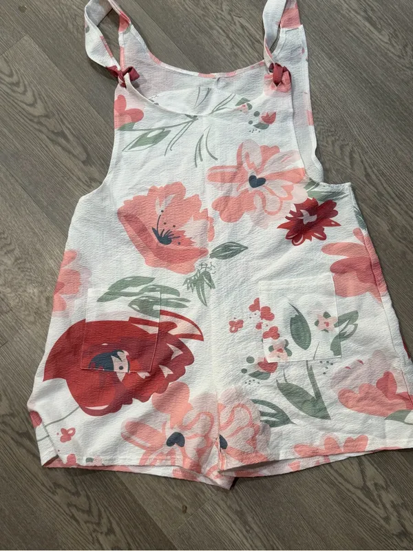 Women’s Large Floral Flower Romper - Image 2