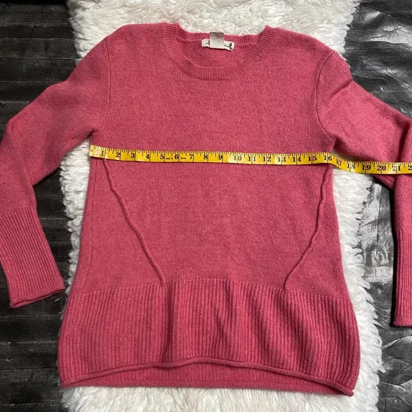 H&M Logg Label Of Graded Goods Sweater Pink Long Sleeve Soft Crewneck Pullover - Image 6