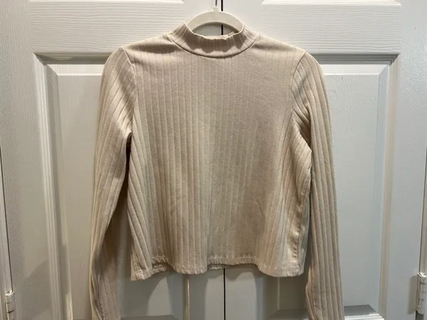 Old Navy Cream Mock Neck Top - Image 2