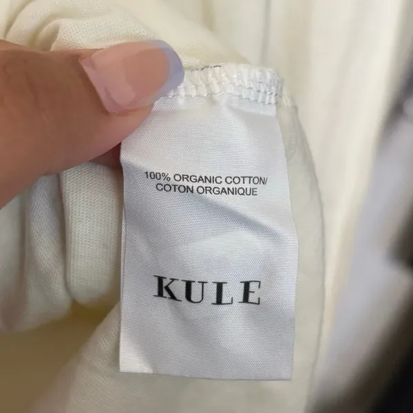 Kule 100% Cotton White The Turtleneck Long Sleeve Top Size Small - Image 6
