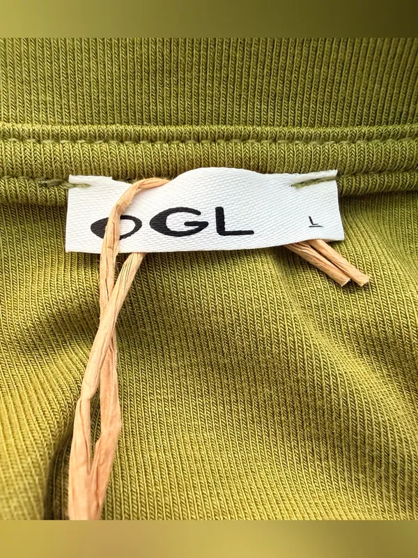 OGL Stand Collar V-Neck Short Sleeve Top Large NEW - Image 9
