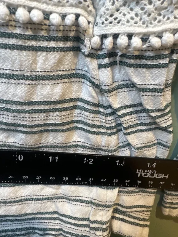 Tigerlily Super Wide Bell Bottom Pants Size 4 Striped Boho festival y2k fairy - Image 5