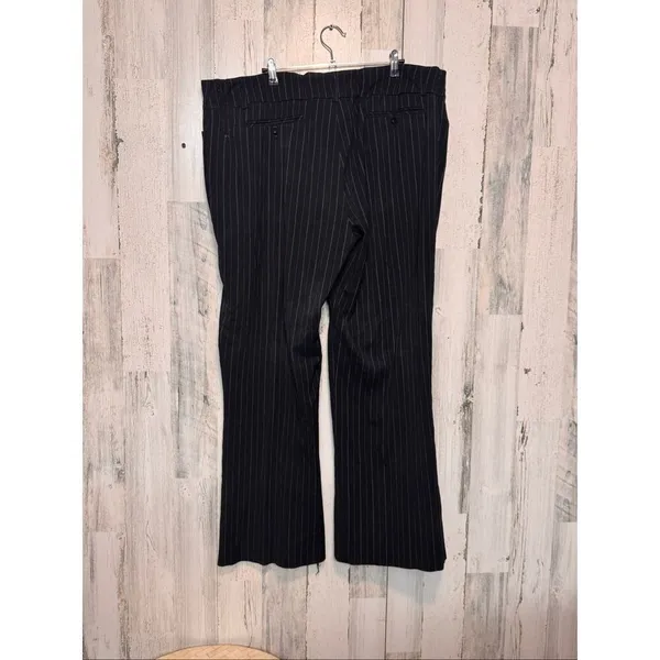 Black Pinstripe Dress Pants Women’s Size 20WT Career Work Straight Leg Trousers - Image 7