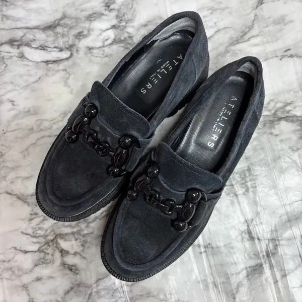 Ateliers Kai Chunky Platform Loafers Black made in Italy size 37 office goth - Image 2