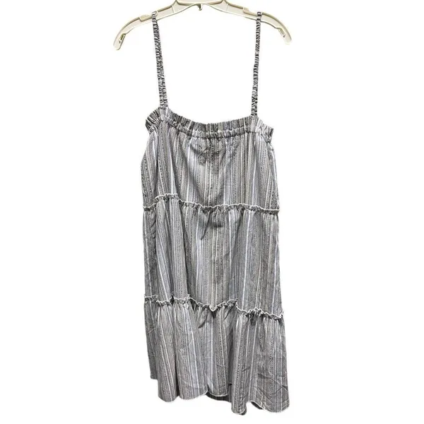 Bishop + Young size L striped tiered linen blend sundress - Image 2