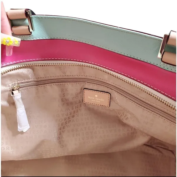 Kate Spade Multicolor Striped‎ Large Tote - Image 4
