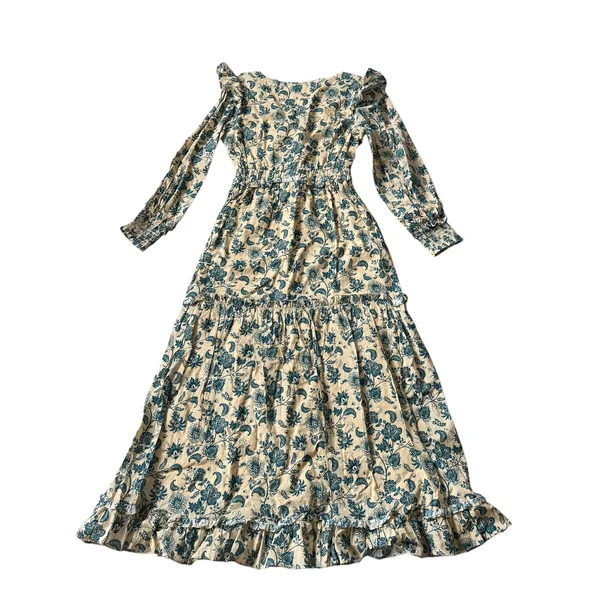 Tuckernuck Anna Cate Floral Midi Dress Yellow Blue - Image 2