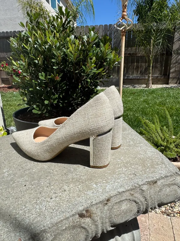 Alfani Grey Textured Pointed Toe Heels  - Image 3