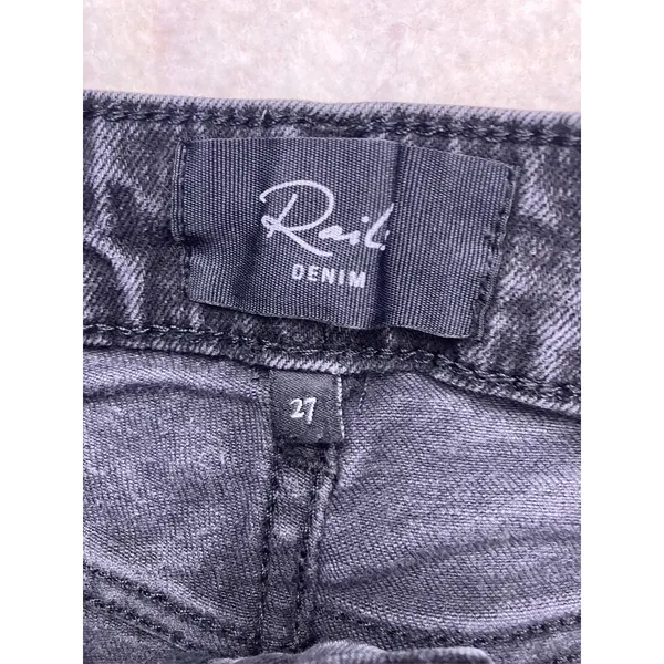 Rails The Getty Crop Womens Size‎ 27 Black Patchwork High Rise Wide Leg Jeans - Image 2