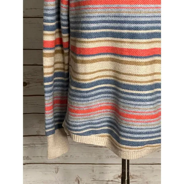 L.L. Bean textured multicolored striped long sleeve pullover sweater Size XS - Image 3