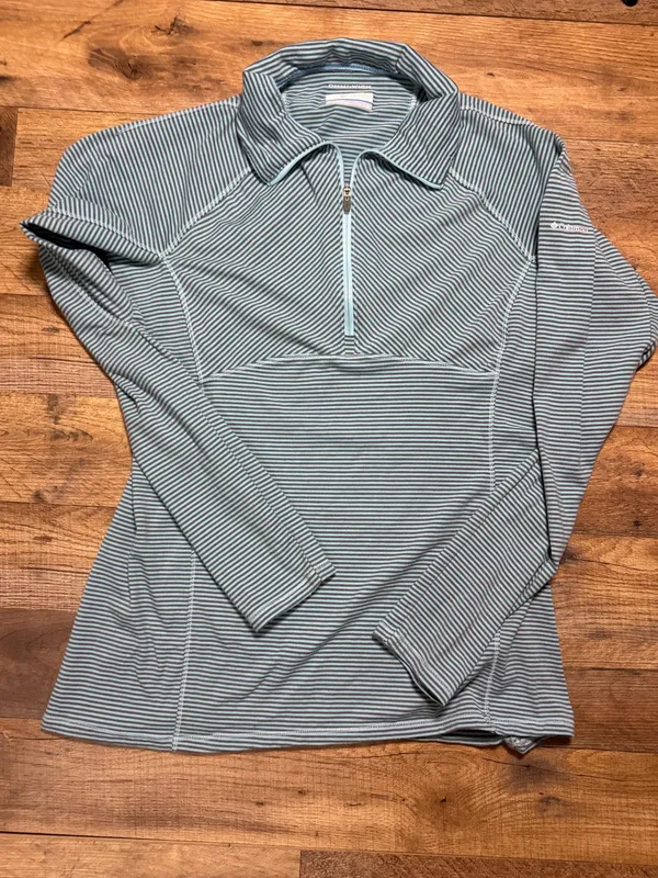 Columbia Striped Quarter-Zip Pullover Women’s Large - Image 5