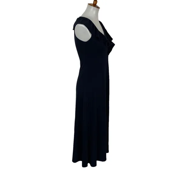 Jewelbox Navy Sleeveless Midi Dress XS Stretch‎ Fit And Flare Cocktail - Image 4