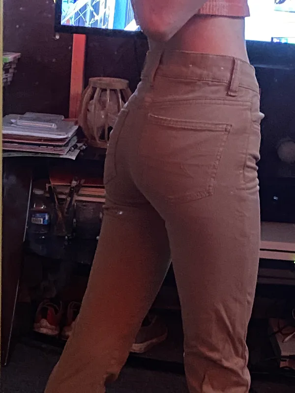 American Eagle tan high waisted skinny jeans - Image 3