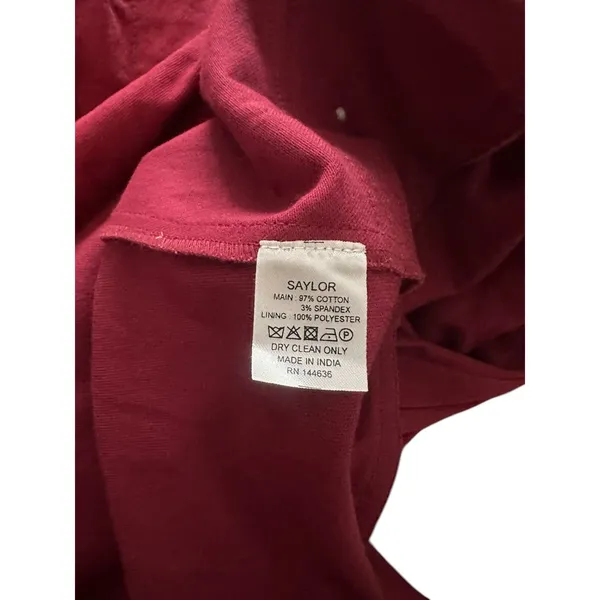 SAYLOR Lilibet‎ Pleated Mini Dress Maroon Medium - Image 5