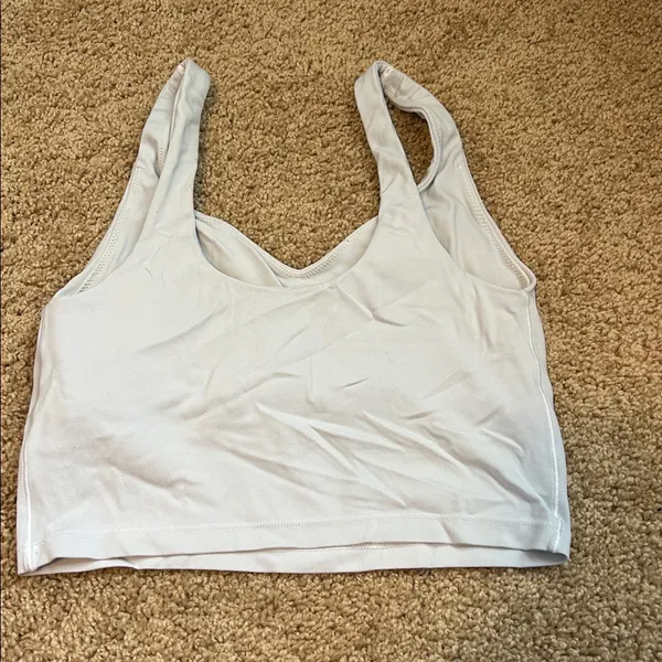 Offline by Aerie White Cropped Tank Top Size Small - Image 2