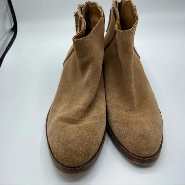 Dolce Vita Tan Suede Leather Ankle Boots 6.5 Western Cowboy Booties Fall Casual - Image 3