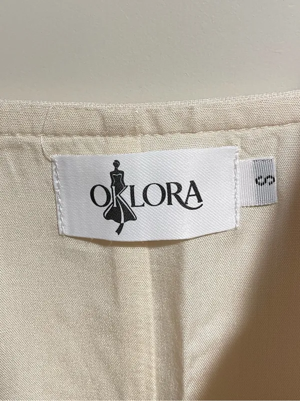 NWT - OKLORA Vertical Stripe Sleeveless Linen-Blend Maxi Dress - Image 6