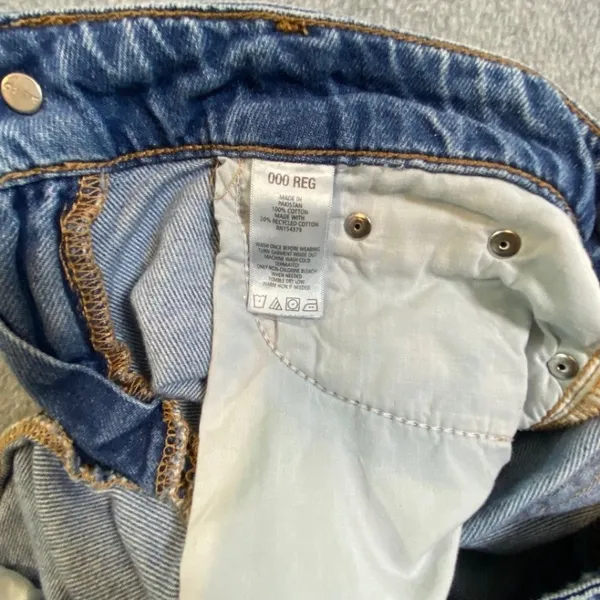 Aeropostale Baggy Wide Leg Jeans Women's 00 Blue High Rise Denim Y2K 90s EUC - Image 9