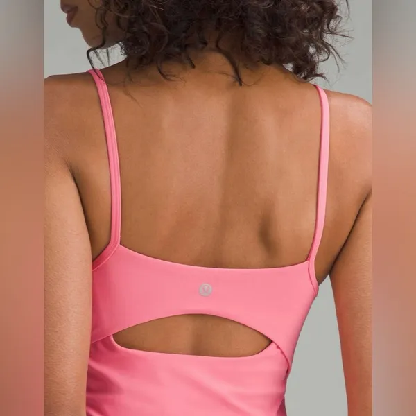 Lululemon NWT Align Cami Strap Dress Sakura Pink Shorts Underneath Size 14 - Image 3