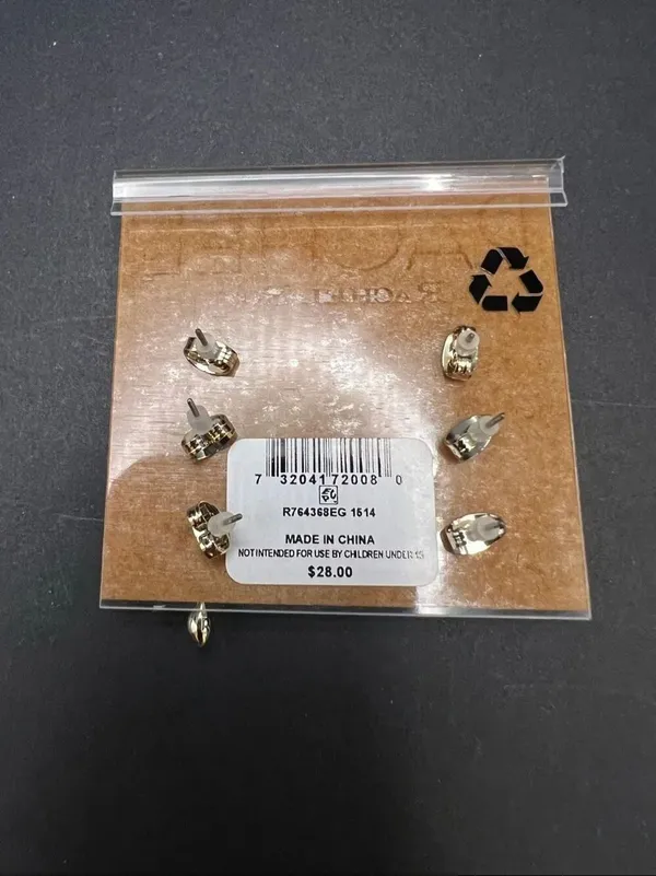 RACHEL Rachel Roy Gold Tone Rhinestone Stud 3 Pair Earring Set - Image 4