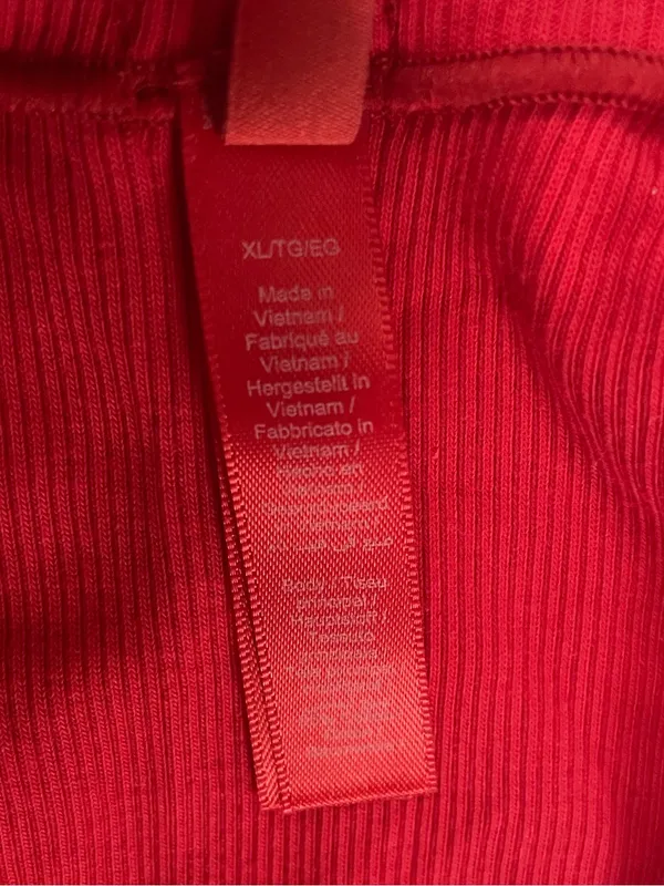 Skims Ribbed Red Scoop Neck Tank Top Size XL Special Edition Color - Image 6