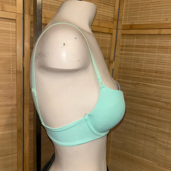 Victoria’s Secret PINK blue lightly lined underwire bra womans 34b - Image 2