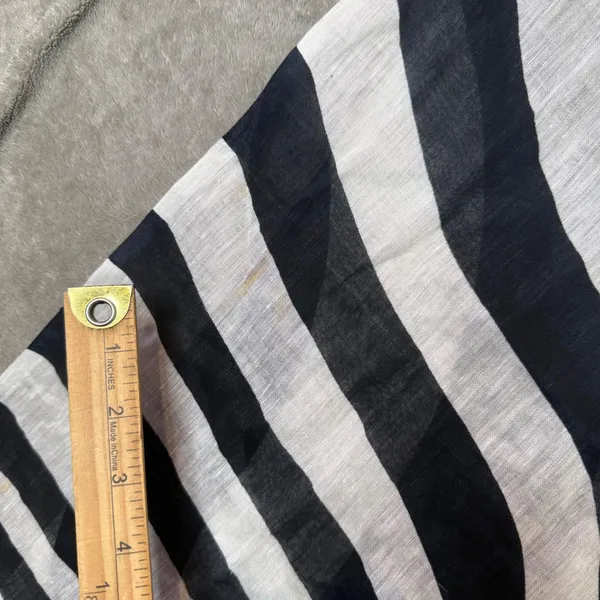 Etcetera Monochrome Zebra Print Scarf Black White Stripe Fringe Headwrap Headband Shawl - Image 9