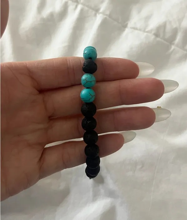 Lava Bracelet Handmade Stone Beaded - Image 2