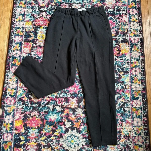 Everlane The Dream Pant Pintuck Pull On Pants Tapered Black Womens Small - Image 3
