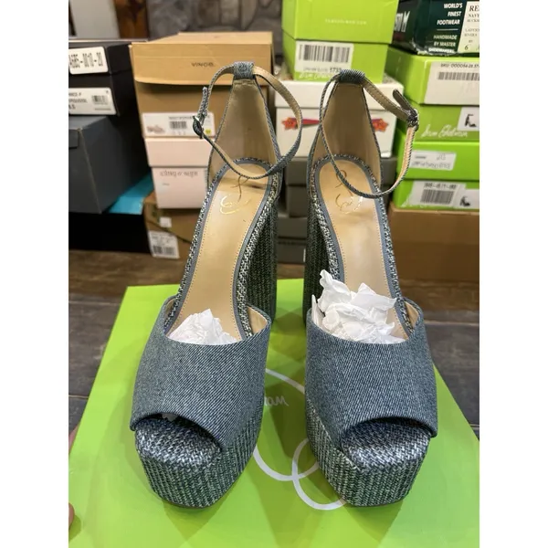 Sam Edelman Kori platform heels New blue Denim Size 10 - Image 6