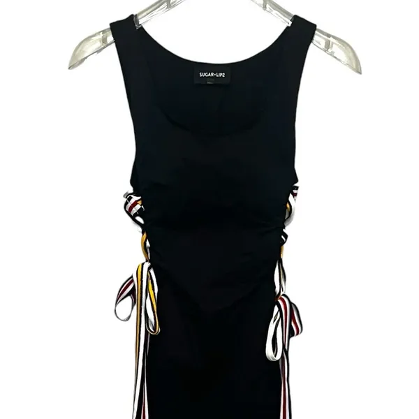 Sugarlips Mini Dress Sleeveless Womens Sz S Navy Blue NWOT - Image 3