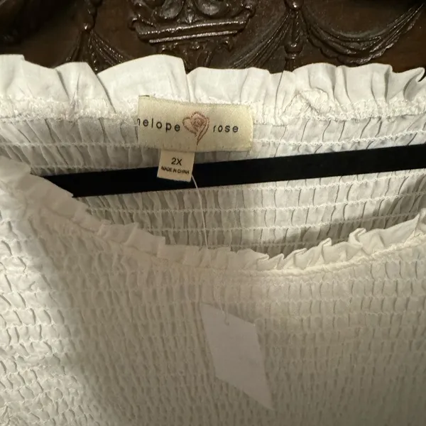 White Tiered Maxi Sundress for Brides Size 2X - Image 3